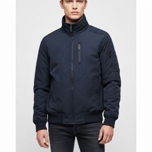 Superdry streetwear bomber jacket blue lining size S